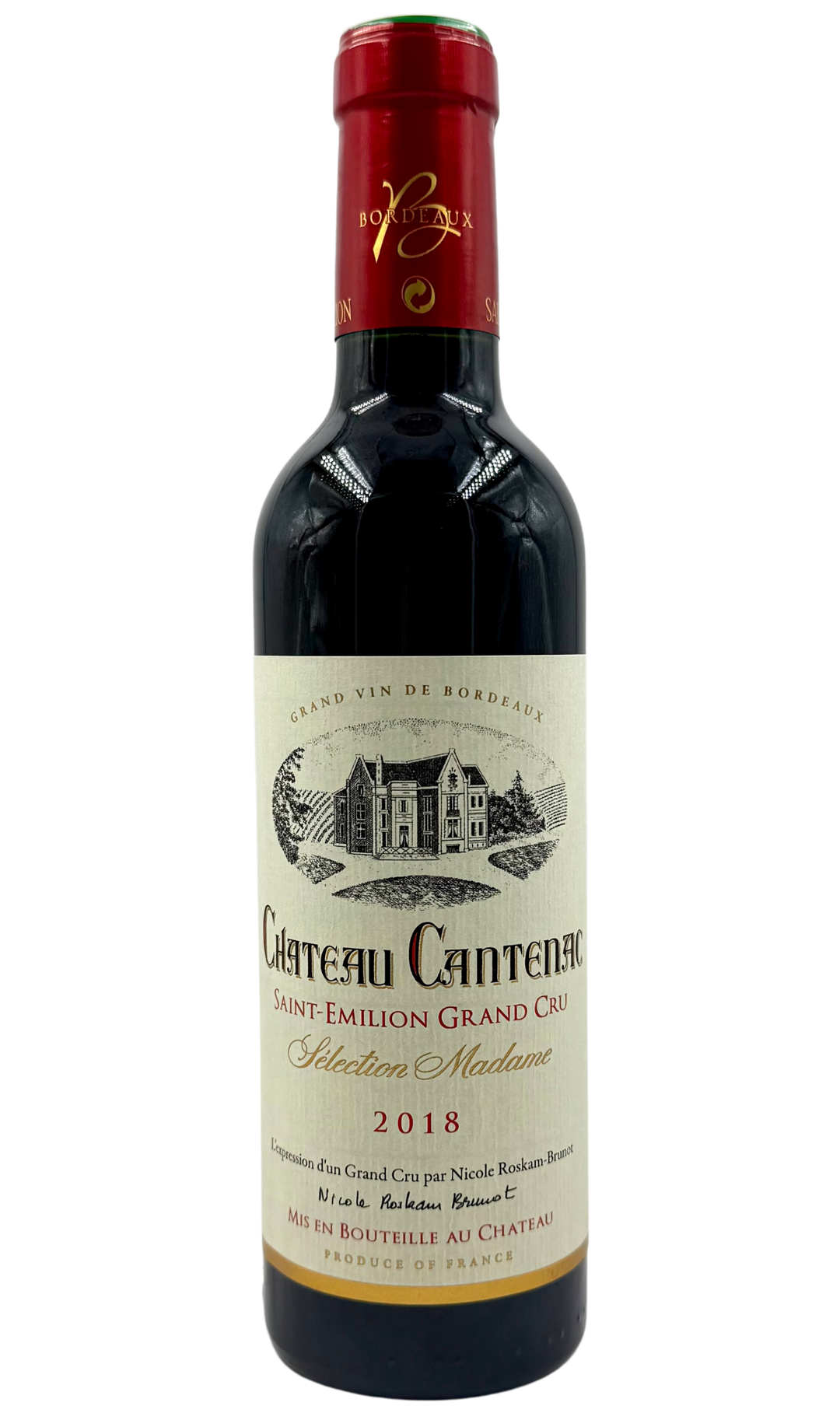 Saint-Emilion Grand Cru "Sélection Madame" 2018 - Château Cantenac en demi-bouteille 37.5 cl